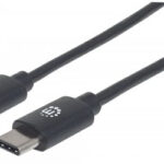 Cable USB C MANHATTAN 354875 - USB C, USB C, 2 m, Negro