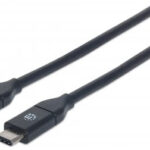 MANHATTAN 354899 Cable USB-C macho a USB-C macho; USB 3.2 Gen 2 - largo 50cm, color Negro.
