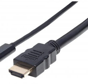 Cable USB MANHATTAN 151764 - USB C, HDMI, Macho/Macho, 2 m, Negro