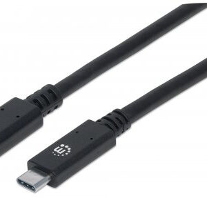Cable de extensión USB Tipo C MANHATTAN 355230 - USB C, USB C, Macho/hembra, 0, 5 m, Negro