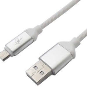 Cable USB 2.0 a Micro 2.0 BROBOTIX 161208B - USB, Micro USB, Color blanco
