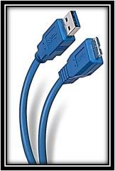 Cable p/dispositivos usb micro-b de supervelocidad 5 gbps - usb 3.0 a macho a usb micro b-macho, 1.8m, azul, BROBOTIX 364126
