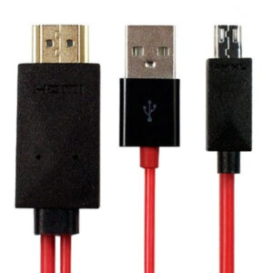 Cable MHL BROBOTIX 017828 - HDMI, Rojo