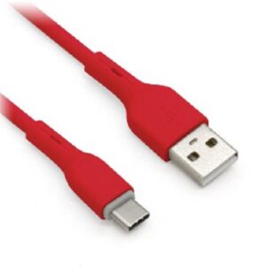 Cable USB BROBOTIX 963189 - USB V2.0, Tipo "C", 1 m, Rojo