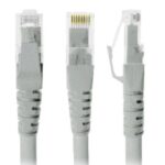 Cable de Red - Cat5e, 1 Mt, RJ-45, RJ-45, 100 cobre, Macho/Macho, contactos c/baño de oro, Gris, 497134 BROBOTIX