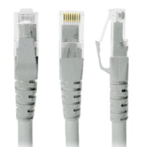 Cable de Red - Cat5e, 1 Mt, RJ-45, RJ-45, 100 cobre, Macho/Macho, contactos c/baño de oro, Gris, 497134 BROBOTIX