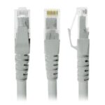 Cable de Red - Cat6, 1 Mt, RJ-45, RJ-45, 100 cobre, Macho/Macho, contactos c/baño de oro, Gris, 308194 BROBOTIX