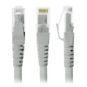 Cable de Red - Cat6, 1 Mt, RJ-45, RJ-45, 100 cobre, Macho/Macho, contactos c/baño de oro, Gris, 308194 BROBOTIX