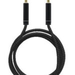 Cable de Stereo de Nylon 651336 BROBOTIX - MACHO - MACHO, 1 M, NEGRO