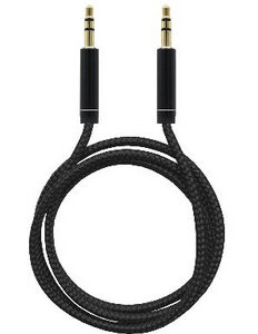 Cable de Stereo de Nylon 651336 BROBOTIX - MACHO - MACHO, 1 M, NEGRO