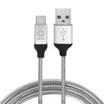 Cable usb v3.0 tipo c BROBOTIX 180501 - usb c, usb a, 1 m, plata