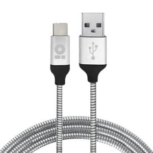 Cable usb v3.0 tipo c BROBOTIX 180501 - usb c, usb a, 1 m, plata
