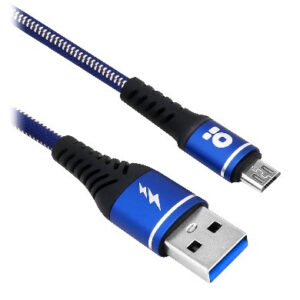 Cable USB V2.0 Tipo Micro B - 1.0 M, Denim, Azul (6000717), BROBOTIX
