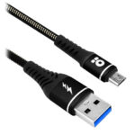 Cable USB V2.0 Tipo Micro B - 1.0 M, Denim, Negro (6000724), BROBOTIX