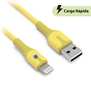 Cable carga rápida lightning - pvc, 1.0 m, amarillo (6001622), BROBOTIX