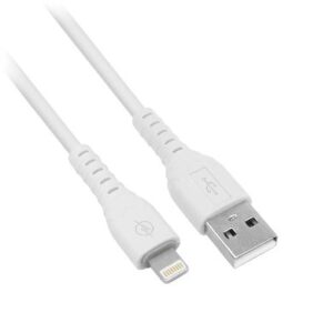 Cable carga rápida lightning - pvc, 1.0 m, blanco (6001769), BROBOTIX