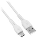 Cable carga rápida usb v3.0 tipo "c" - pvc, 1.0 m, blanco (6001783), BROBOTIX