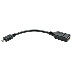 Cable adaptador TRIPP-LITE U052-06N - 0, 15 m, Micro-USB B, USB A, Macho/hembra, Negro