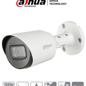 Dahua Technology DAHUA HAC-HFW1200T-36- Camara Bullet de 2 Megapixeles/ Lente Fijo de 3.6mm/ 83°/ Smart IR 30 Metros/ IP67/ Metalica/ BLC/ HLC/ DWDR/ TVI AHD y CBVS/