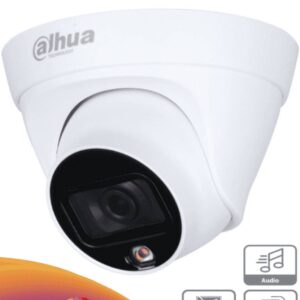 Dahua Technology DAHUA IPC-HDW1239T1-A-LED-S5 - Camara IP Domo Full Color 2 Megapixeles/Lente de 2.8mm/ 110 Grados/Microfono Integrado/ Luz Blanca de 15 Mts/ IP67/ PoE