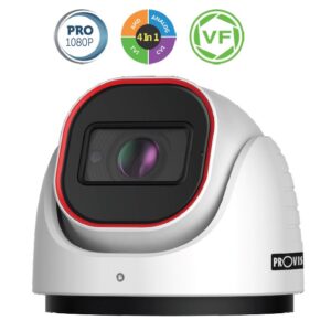 PROVISION-ISR DI-320A-VF Camara domo AHD 2 MP(AHD/TVI/VCI) - 700 TVL (CVBS), Lente VF 2.8-12mm (88°-33°), IR hasta 40 mts, BLC, HLC, CoC, IP67