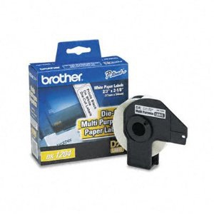 Etiqueta blanca de papel BROTHER DK1204 - 400 etiquetas de 17 mm de ancho x 54.3 mm de largo. Impresión en negro. QL800 / QL810W / QL1110NWB.QL800 / QL810W