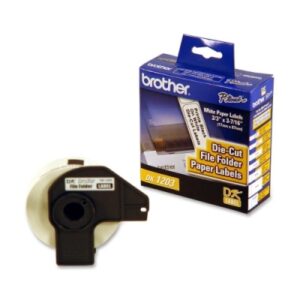 Etiqueta blanca de papel BROTHER DK1203 - 300 etiquetas de 17 mm de ancho x 87.1 mm de largo. Impresión en negro. QL800 / QL810W / QL1110NWB.