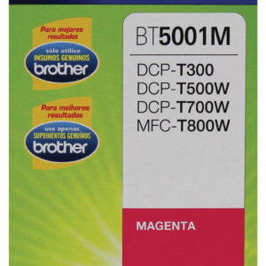 Botella de tinta BROTHER BT5001M magenta - rendimiento aproximado 5, 000 páginas, compatible con DCPT220, DCPT520DW, DCPT720DW, MFCT920DW