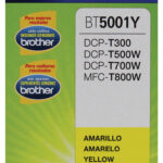 Botella de tinta BROTHER BT5001Y amarillo - rendimiento aproximado 5, 000 páginas, compatible con DCPT220, DCPT520DW, DCPT720DW, MFCT920DW