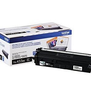 Tóner BROTHER TN433BK negro - rendimiento apróximado 4, 500 páginas, compatible con MFCL8900CDW