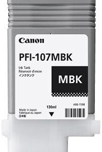 Tanque de Tinta CANON PFI-107MBK - Negro, Inyección de tinta, Ampolla