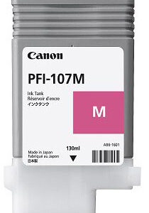 Tanque de Tinta CANON PFI-107M - Magenta, Inyección de tinta, Ampolla