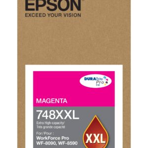 Cartucho de Tinta Magenta EPSON T748XXL320-AL - Extra Alta, Rendimiento promedio de 7, 000 Pag, Capacidad de 69ML, Compatible para WorkForce Pro WF-6590 y W