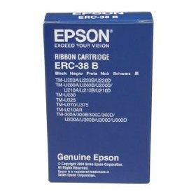 Cinta EPSON ERC-38B Negra. Compatible con: TMU-200 - TM-300, TM-U325, TM-U375