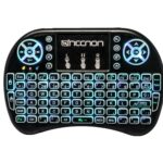 NECNON Control remoto NRC-01 touch pad teclado qwerty led 7 colores recargable tv smartphone tv box negro