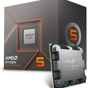 AMD RYZEN 5 8400F - 6 núcleos, Socket AM5, Con ventilador, Se requiere una tarjeta gráfica independiente