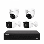 DAHUA KIT NVR1104HS-P-S3/H - NVR de 8 Megapixeles/ 4k/ 4 Canales IP/ 4 puertos PoE/ Smart H.265+/ Rendimiento de 80 mbps/ Salida de Video HDMI&VGA/ 1 Bahía de Disco Duro de Hasta 8TB + 2  IPC-B1E20 Bullet de 2 MP + 2 IPC-T1E20 Domo de 2 MP/