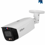 DAHUA IPC-HFW3449T1-AS-PV-V2 Cámara IP Bullet 4MP ofrece TiOC, WizSense, AcuPick, Iluminador Dual, Disuasión Activa, Lente 3.6mm, asi como sirena y estrobo azul y rojo, SMD 4.0 y protección IP67. Con ranura micro SD.