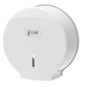 Clar Systems CSY020 Dispensador de Papel Higiénico Mini Innova Color Blanco para Rollo Industrial 250mm máx