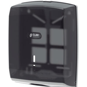 CSY090 Dispensador de Toalla Inter-doblada Innova ABS antiestático. Clar Systems. Color Humo. Capacidad para 600 toallas