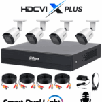 DAHUA DHI-KIT/XVR1B04H-I/T/4-B2A51N-U-IL-A-0280B-S3-DIP -Kit de 4 Ch de 5 MP/ DVR Cooper-I WizSense/Con IA/ H.265+/4 Camaras B2A51 Metalicas/4 Ch + 1 IP o Hasta 5 Ch IP/ 4 Ch SMD Plus/Busqueda de Humanos y Vehiculos/Accesorios Incluidos