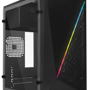 Gabinete ACTECK KIOTO GC460 RGB ESSENTIAL - Gabinete, Micro-ATX, Mini-ITX, Negro, 500 W