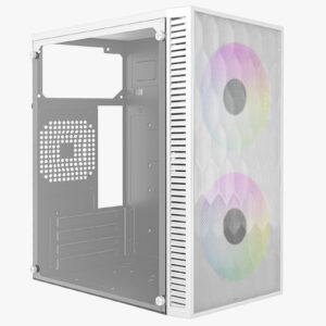 ACTECK Gabinete Mini Torre Fuji GC470 Advanced Series - Factor: Micro Atx - Mini ITX, Panel Lateral Cristal Templado, Incluye 2 Ventiladores 120mm FRGB