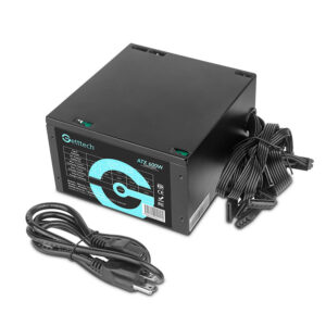 GFS-60020-01 GETTTECH fuente de poder atx 600w - ventilador de 120mm, mtbf 100, 000 horas, eficiencia energetica, negro, mod. gfs-60020