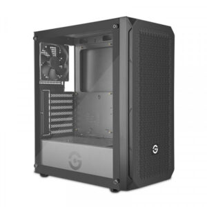 Getttech Gaming GCM-ASGX1-01BK Getttech gabinete gamer media torre con panel frontal malla - atx/microatx/mini itx, 1 ventilador, usb 2.0/3, 0 color blanco mod. gcm-asgx1-01wh