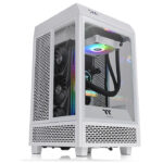 The Tower 100 Snow Mini Chassis Gabinete THERMALTAKE Tower 100 Snow - con Ventana RGB, Mini-Tower, Mini-ITX, USB 3.0, sin Fuente