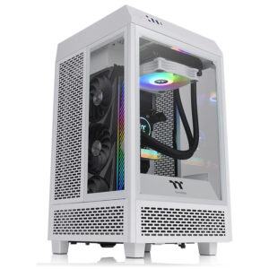 The Tower 100 Snow Mini Chassis Gabinete THERMALTAKE Tower 100 Snow - con Ventana RGB, Mini-Tower, Mini-ITX, USB 3.0, sin Fuente