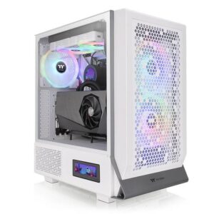 CA-1Y2-00M6WN-00 Gabinete THERMALTAKE Ceres 300 TG ARGB Snow Mid Tower - ATX/Mini-ITX/Micro-ATX/E-ATX, USB 3.0, sin Fuente, 3 Ventiladores Instalados