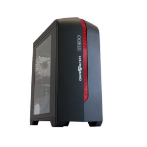 CSG-500 Gabinete GAME FACTOR CSG500 mATX NEG/ROJO - 2xVENT 120MM LED, 1x USB 2.0, 1x USB 3.0