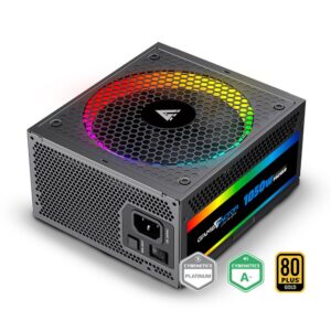 Fuente de poder GAME FACTOR PSG1050 full modular - rgb, 1050watts platinum + 80 gold, pcie 5.0, conector 12vhpw de 600w